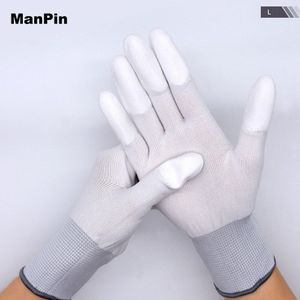 Carbon Fiber Handschoenen Pu Isolatie Coating Vinger Beschermende Anti Statische Elektronische Hand Werken Mobiele Telefoon Tabletten Reparatie Tool