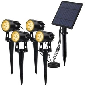 T-SUNRISE 4 Pcs Led Solar Licht IP65 Waterdichte Outdoor Landschap Lampen Auto On/Off Solar Wandlampen Voor Tuin solar Lamp