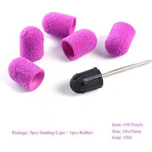 Multi-size Elektrische Nail Boor Schuurbanden Caps 150 Grip Rubber Doorn Machine Frees voor Manicure Gereedschap CH721