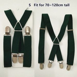 BD002-Deep Groene Kleur Baby Jarretel 4 Clips 4 Maten Voor Jongens En Meisjes Mannen En Vrouwen X-Back Bretels