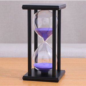 Eogoe Houten Zandloper Zandloper Zand Timer 30/60 Minuten Desktop Decoratieve Klok Voor Kids Home Decor