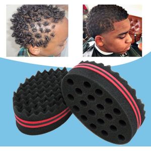Brand Dubbelzijdig Wave-vormige Spons Borstel Multi-gaten Side Braid Twist Haar Krullen Wave Haar Spons borstel Haar Styling Tool