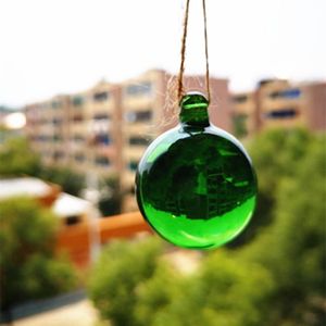 1.18 ""Groen Glas Magic Smooth Ball Prachtige Kristallen Kroonluchter Hangers Kerstboom Opknoping Druppels Woondecoratie