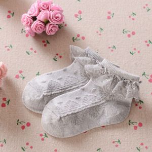 Kid Meisje Schattige Kant Ruche Sokken Peuter Baby Meisjes Lace Ruffle Stroken Enkelsokken Prinses Anti Slip Tutu sokken