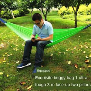 Outdoor Camping Reizen Hangmat Bed Nylon Duurzaam Ultralichte Slapen Bed Swing Stoel Met Draagtas Meubels