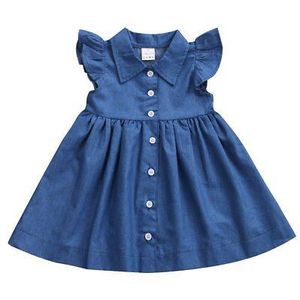 Peuter Baby Kids Meisje Prinses Zomer Zonnejurk Party Ruches Mouwen Mini Jurk Kleding Maat 2-6 t