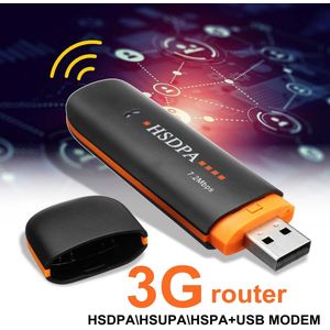 Mini USB Modem HSDPA \ HSUPA \ HSPA + USB Dongle STICK SIM Modem 7.2Mbps 3G/4G Draadloze Netwerk Adapter met TF Sim-kaart