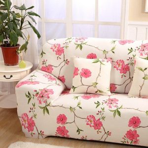 Flexibele Stretch Sofa Cover Grote Elasticiteit Couch Cover Loveseat Sofa Funiture Cover 1 Pc Roze Bloem Machine Wasbaar