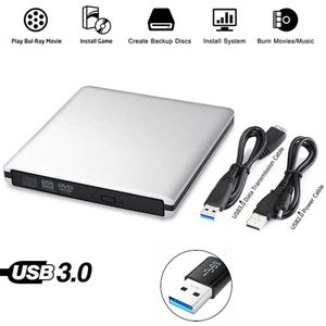 BillionCharm - Universal - Externe DVD Speler - Silver - 8X DVD-ROM Combo Reader - 24X CD-R Brander