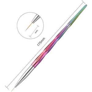 Elecool 3/1Pcs Puntjes Pen 12Mm/9Mm/7Mm Kleurrijke Diamant Staaf Nail Pen schilderij Bloem Liner Tekening Pen Nail Art Gereedschap