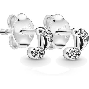 Originele Me Collection My Muzieknoot Stud Oorbellen Met Crystal Voor Vrouwen 925 Sterling Silver Earring Diy Europa Sieraden