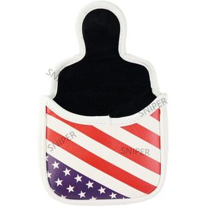 Golf Usa Mallet Headcover Putter Cover Waterdichte Pu Leer Voor Center-As Of Side-As Putter Club