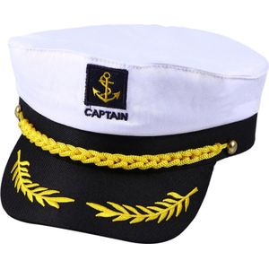 1Pc Kapitein Hoed Boot Hoed Marine Admiraal Cap Captain Kostuum Hoed Cap Navy Sailor Hoed Voor Thuis Mannen party
