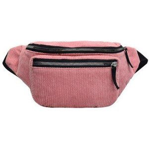 Corduroy Taille Bag Rits Borst Zak Sport Reizen Meisje Riem Tassen Mode Telefoon Taille Pack Voor Vrouwen