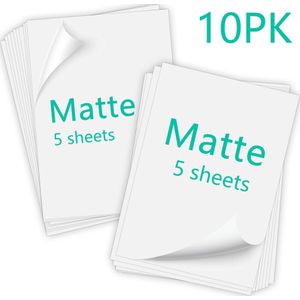 10/20/40 Sheets Matte Glossy Printable Vinyl Sticker Papier Waterdichte Zelfklevende Afdrukken Papier Diy Label Voor Inkjet printer