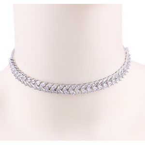 Weimanjingdian Marquise Leaf Zirconia Cz Shining Tennis Choker Kettingen Voor Vrouwen Of Wedding Party