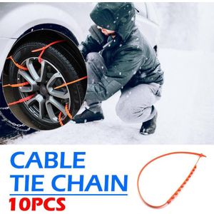 10 stks/set Universal Plastic Car SUV Wheel Tyre Anti Slip Sneeuw Sneeuwkettingen Nylon Slijtvast Lage Temperaturen