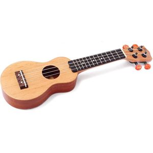 17 Inch Redwood Mini Pocket Gitaar Ukulele 4 Strings Mini Hawaii Guitarra Ukulele Muziek Instrument Speelgoed Met Tas Voor Kinderen