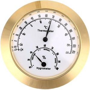 Vochtigheid Temperatuur Meter Voor Viool Gitaar Instrument Care, Ronde Thermometer Hygrometer