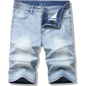 Mannen Denim Shorts Midi Jeans Knie Lengte Broek Casual Shorts Toevallige Broek Rip Jeans Korte Broek Korte Jeans Mannen Shorts