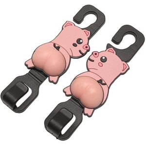 2 Stks/set Universele Auto Cartoon Dieren Hangers Auto Seat Hoofdsteun Mount Opslag Haken Rugleuning Haken Auto Accessoires
