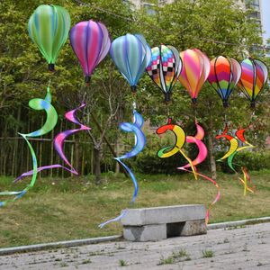 Outdoor Opknoping Regenboog Kleur Air Ballon Roterende Wind Strip Windmolen Park Attracties Decoratie Pinwheel Voor Tuin