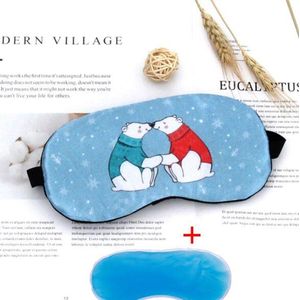Katoen Zachte Eye Aid Slaap Masker Met Comfortabele Ijs Kompres Gel Travel Rest Party Eye Shade Cover Blindfold Unisex Vrouwen mannen