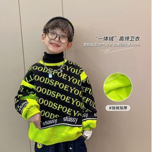 2022 Jongen Kinderen Trui Herfst Dikke Winter Tops Kleding Peuters Katoen Sweatshirt Casual Kinderen For4 5 6 8 10 Jaar