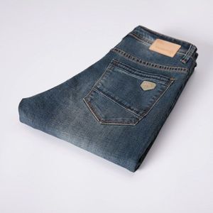 Lente Mannen Dunne Jeans Rechte Losse Elastische Katoenen Broek Mannelijke Jeans Broek Kleding Plus Size 40