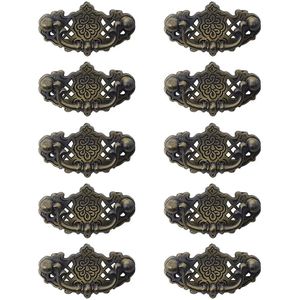 10 Pack Vintage Keukenkast Pull Meubels Pull Schuifladegrepen Slaapkamer Dresser Knoppen Antiek Brons