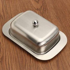 Botervloot Rvs Praktische Verse Houden Butter Container Boter Doos Boter Keeper Boter Tray Silver Home