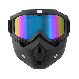 Motorcycle Goggles Masker Afneembare Stijl Beschermen Padding Helm Zonnebril, Road Riding UV Motorbike Bril Transparen