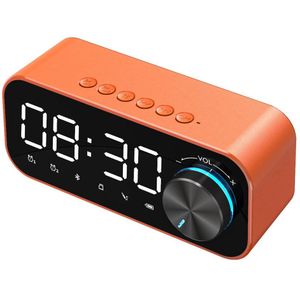 Bluetooth Wekker Speaker Digitale Display Wekker Led Draadloze Subwoofer Muziekspeler Tafelklok Home Decor