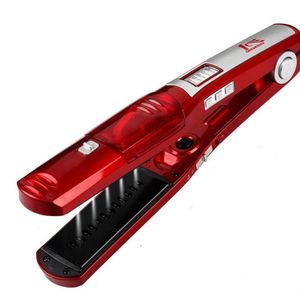 Stoom spuiten spalk Keramische stijltang Multifunctionele nat en droog steil haar kam stijltang schoonheidssalon