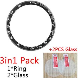 3in1 Anti Scratch Protection Ring Voor Honor Horloge Magic2 46Mm Ring Saffier Dial Bezel Styling Case Metal Magic 2 glas Screen