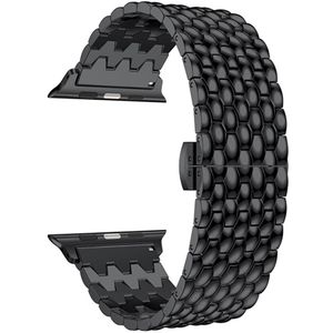 Mode Roestvrij Staal Vlinder Gesp Horlogeband voor Apple Horloge Band 42mm 38mm voor Apple Horloge Band Waterdrop Armband riem