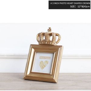 1 Stuk 5 Model Luxe Barokke Stijl Gold Crown Decor Creatieve Hars Foto Desktop Frame Fotolijst voor Vriend