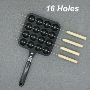 12 Gaten Aluminium Takoyaki Pan Takoyaki Maker 18 Gaten Chibi Maruko Machine Bakken Formulieren Mold Pan Octopus Bakken Machine