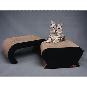2in1 Vierkante Kat Scratcher Fat Cat Bed Karton Papier Krabpalen Pad