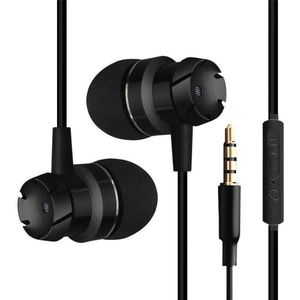 In Oor Quad-Core Mobiele Wired Hoofdtelefoon 3.5 Sport Oordopjes Met Bass Telefoon Oortelefoon Draad Stereo Headset Mic Muziek oortelefoon