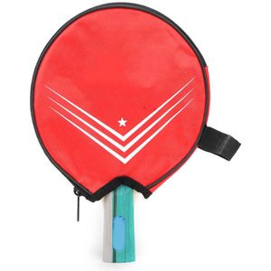 1Pc Tafeltennis Racket Dubbele Omgekeerde Rubber Pong Paddle W/Opbergtas
