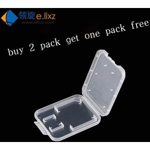 Overhaast Directe Verkoop Witte Ps Vita 10 Pcs Memory Box Tf/Sd Case Transparante Eco-Friendsly plastic