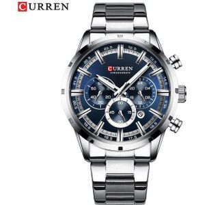 Curren Mode Mannen Horloges Met Rvs Top Luxe Sport Chronograaf Quartz Horloge Mannen Relogio Masculino