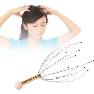 Stress Ontspanning Massage Tool Head Massager Staal Octopus Klauw Hoofdhuid Draagbare Anti-Aging Body Skin Massager