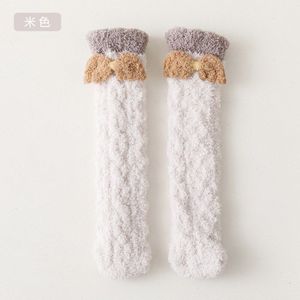 Mooie Winter Warm Baby Sokken Dikke Coral Fleece Stitch Vleugels Kinderen Sokken Knie Hoogte Vloer Sok Voor 0-8Y Kids Kerst
