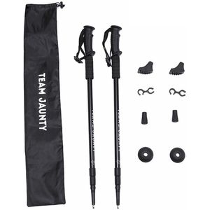 2 Stks/partij Anti Shock Trekking Pole Set Drie-Sectie Straight Handvat Telescopische Wandelen Wandelen Stick Cane Skistokken