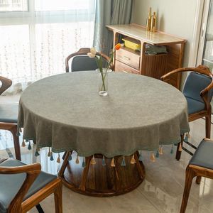 Tafelkleden - Ronde Tafelkleed - Groen - Diameter 200 cm - Decoratieve Meubels Protector