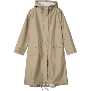 Vrouwen Lange Regenjas Waterdichte Regenjas Met Kap Effen Kleur Regenjas Waterdichte 210D Polyester Doek Unisex Regen Jas