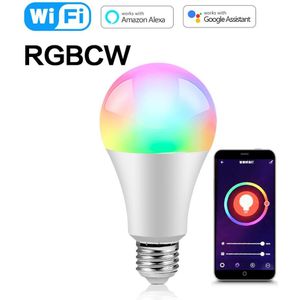 Tuya App 15W Wifi Slimme Lamp E27 Rgb Led Lamp Dimbare Bluetooth Magic Lamp Compatibel Alexa En google Thuis