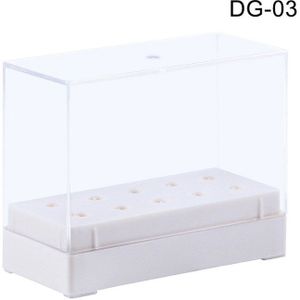 Clear Plastic Nail Boren Opbergdoos Stand Display 7/10 Gaten Organizer Case Container Professionele Manicure Tool Accessoire